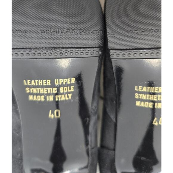 Lumiani Lace Up Oxford Style Heels Black Suede Made in Italy Sz 40/US 9-9.5 - Picture 9 of 9